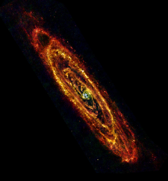 赤外線で観測したアンドロメダ銀河