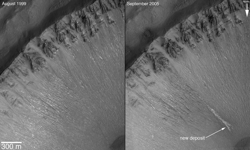 火星の水流の跡