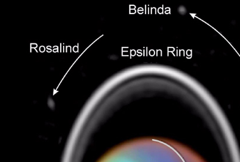ボイジャー2号が撮影した天王星の衛星ロザリンド